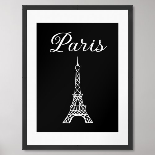 Paris Eiffel Tower Framed Art Print 