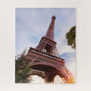 Paris Eiffel Tower France Cloudy Day Jigsaw Puzzle