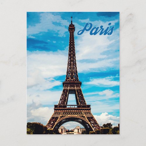Paris Eiffel Tower France Postcard