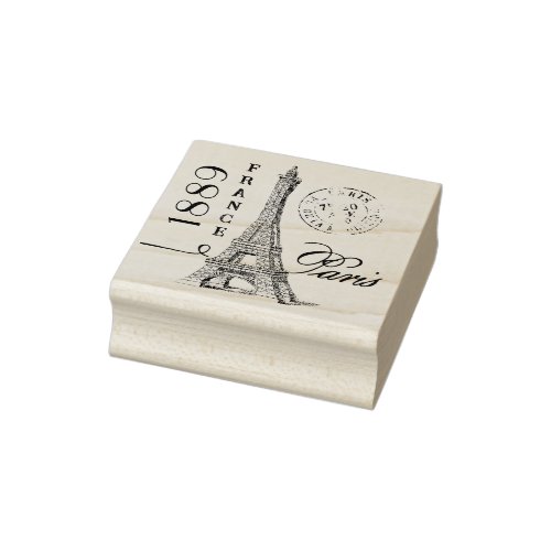 Paris Eiffel Tower French Journal Scrapbook Stamp 