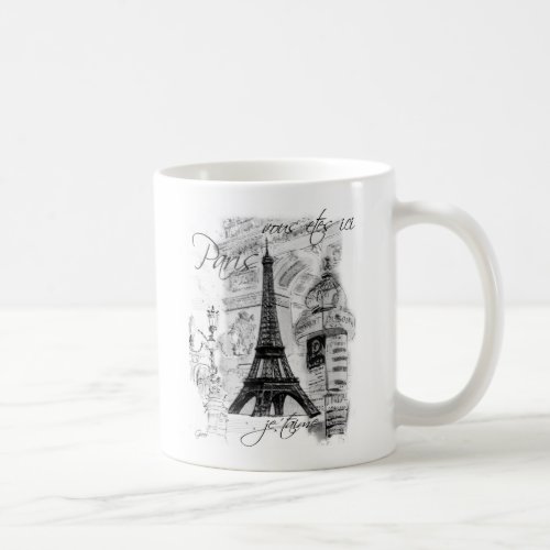 Paris Eiffel Tower French Scene Collage Coffee Mug