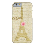 Paris Eiffel Tower Gold & Pink Glam Phone Case at Zazzle