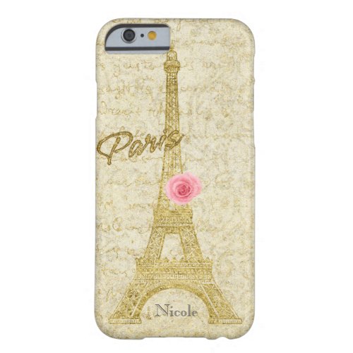 Paris Eiffel Tower Gold  Pink Glam Phone Case