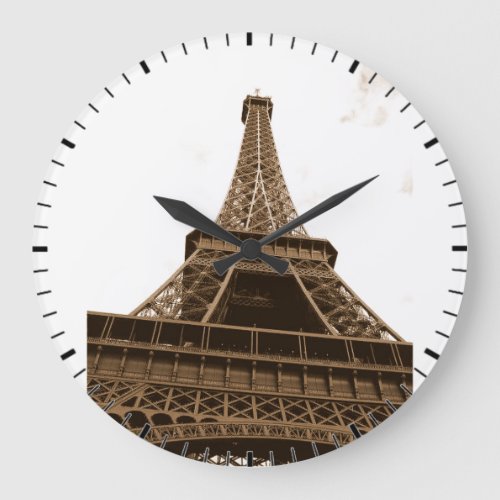Paris _ Eiffel Tower _ I Love Paris _ France Large Clock
