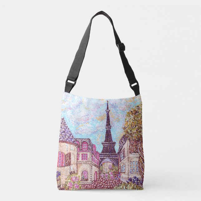 Paris Eiffel Tower inspired Cross body bag (Front)