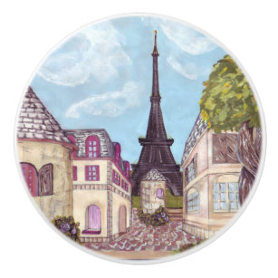 Paris Eiffel Tower S Pulls Zazzle Paris Eiffel Tower Inspired Landscape Drawer