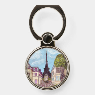 Paris Eiffel Tower inspired landscape Phone Ring Stand