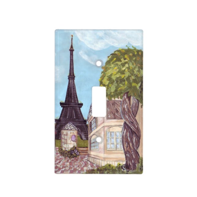 Paris Eiffel Tower inspired lightswitch cover (Front)