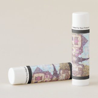 Paris Eiffel Tower inspired pointillism landscape Lip Balm