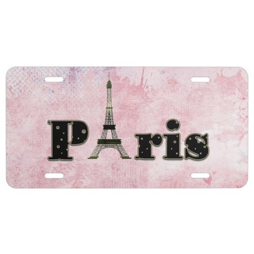 Paris Eiffel Tower License Plate