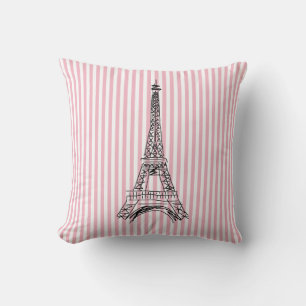 Paris Eiffel Tower Love Throw Pillow