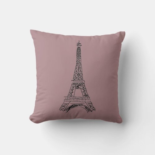 Paris Eiffel Tower Love Throw Pillow