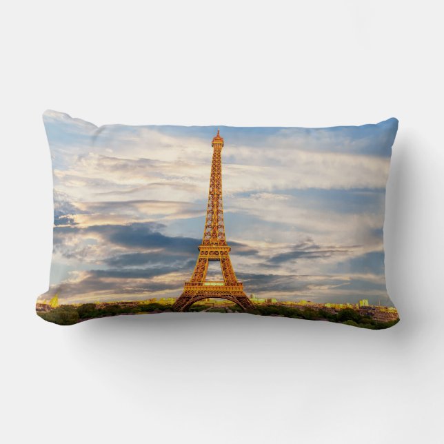 Paris / Eiffel tower Lumbar Pillow (Front)