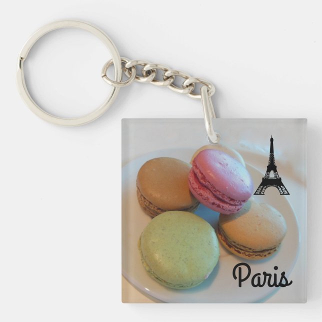 Paris Eiffel Tower Macaroons Keychain (Front)