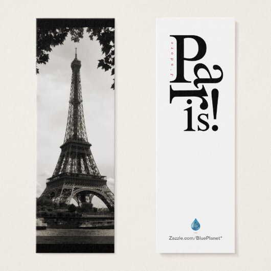Paris Eiffel Tower Mini Bookmark (Front & Back)