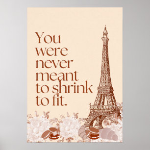 Paris Eiffel Tower Motivational Quote Wall Art