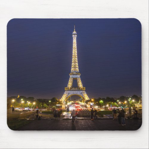 Paris Eiffel Tower Night Lights Mouse Pad