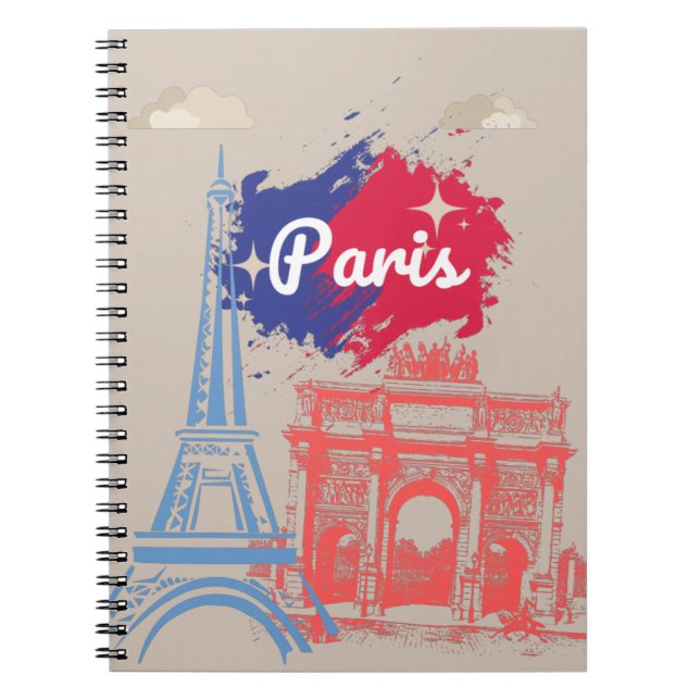 Paris Eiffel Tower Notebook (Front)