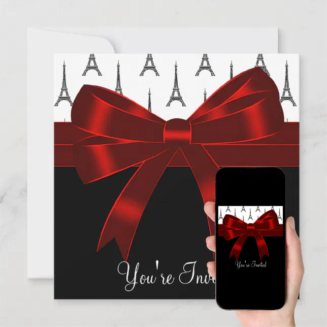 Paris Eiffel Tower Party Invitation | Zazzle