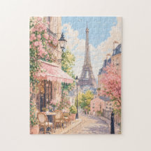 Paris Eiffel Tower Pastel Street | Romantic Paris