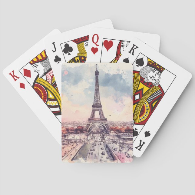 Paris Eiffel Tower  Poker Cards (Back)