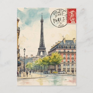Paris Eiffel Tower Postcard