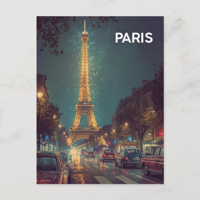 Paris Eiffel Tower Postcard (Front)