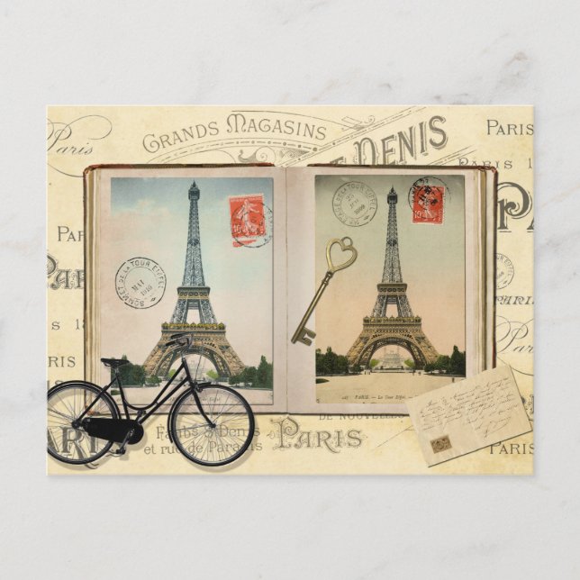 Paris Eiffel Tower Postcard (Front)