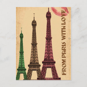 Paris Eiffel Tower Postcard