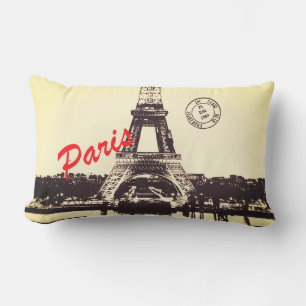 Paris Eiffel tower Poster Lumbar Pillow