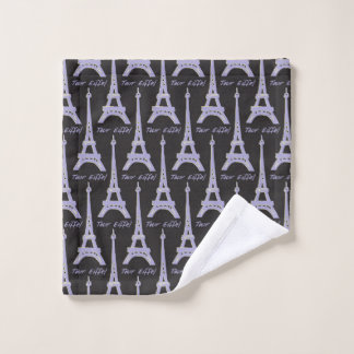 Paris Eiffel Tower Purple and Black Cloth