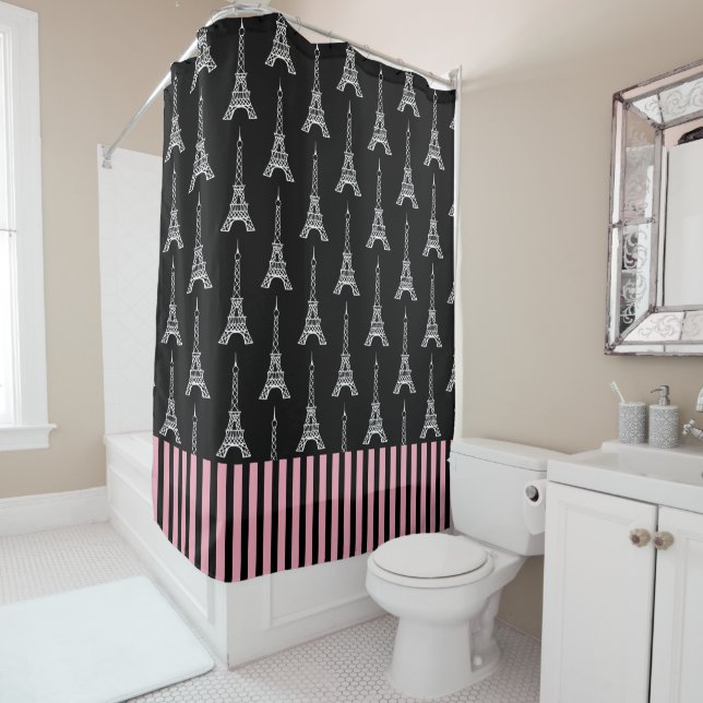 Paris Eiffel Tower Shower Curtain  (In Situ)