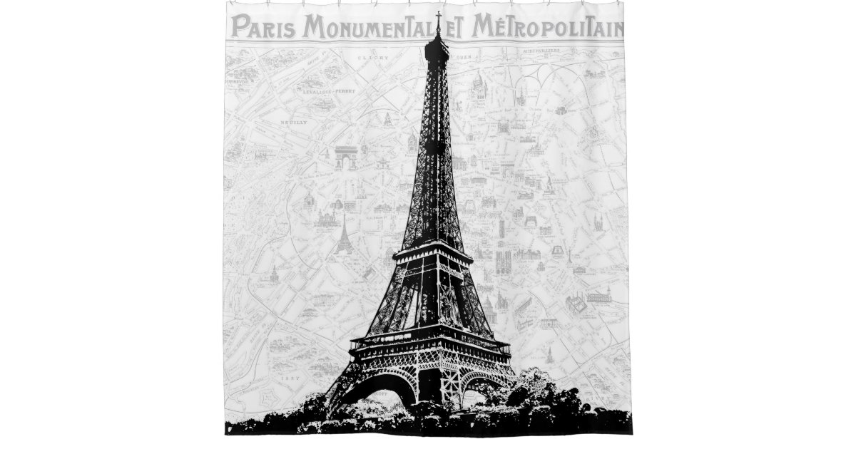 Paris Eiffel Tower Shower Curtain Zazzle