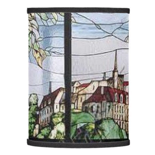 PARIS EIFFEL TOWER STAINED GLASS 2 LAMP SHADE (Left)