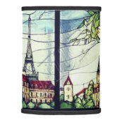 PARIS EIFFEL TOWER STAINED GLASS LAMP SHADE (Right)