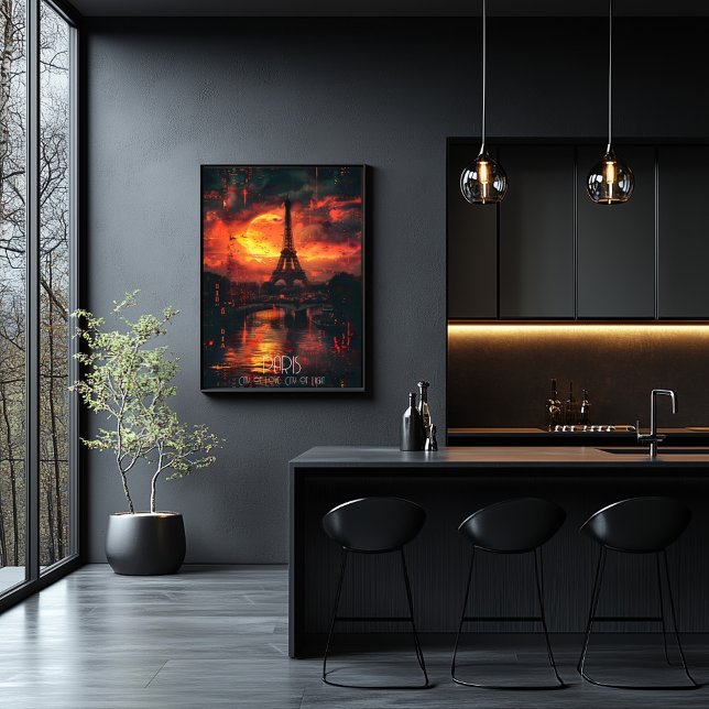 Paris Eiffel Tower Sunset  Romantic City of Light Poster (Creator Uploaded)