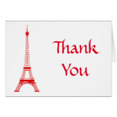 Paris Eiffel Tower Thank You (Front Horizontal)