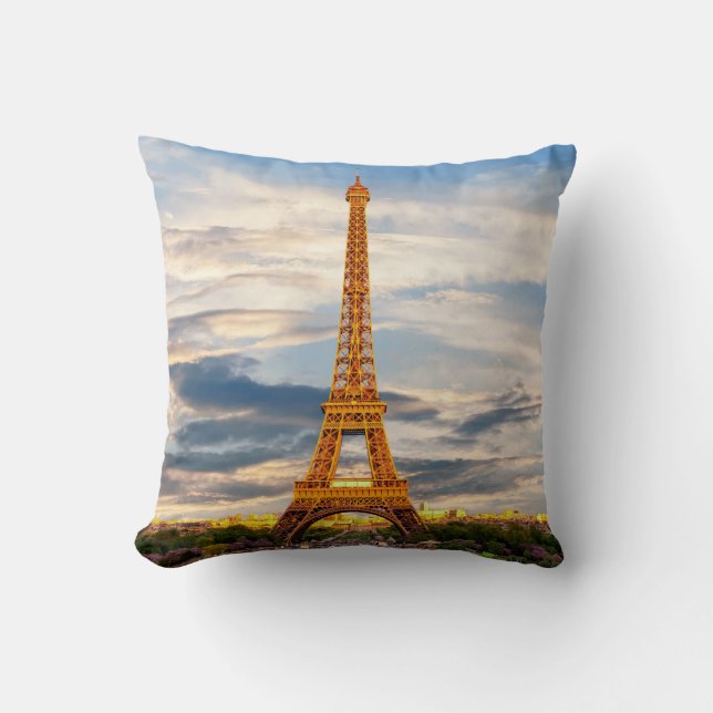 Paris / Eiffel tower Throw Pillow (Front)