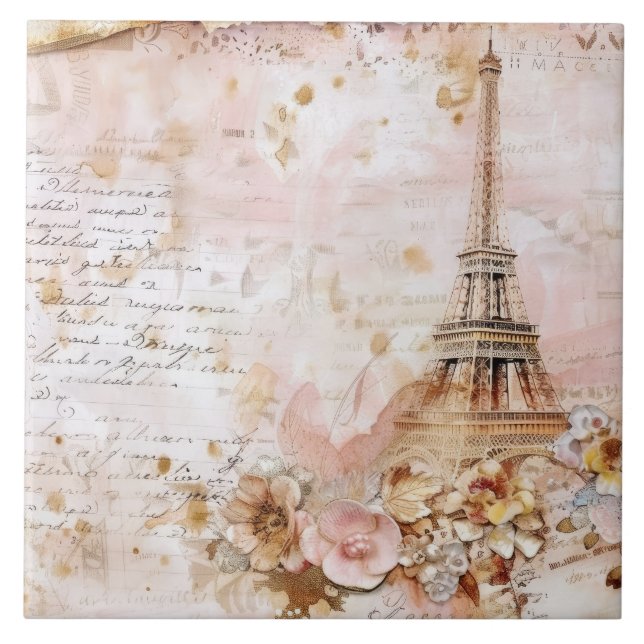 Paris Eiffel Tower Tile (Front)