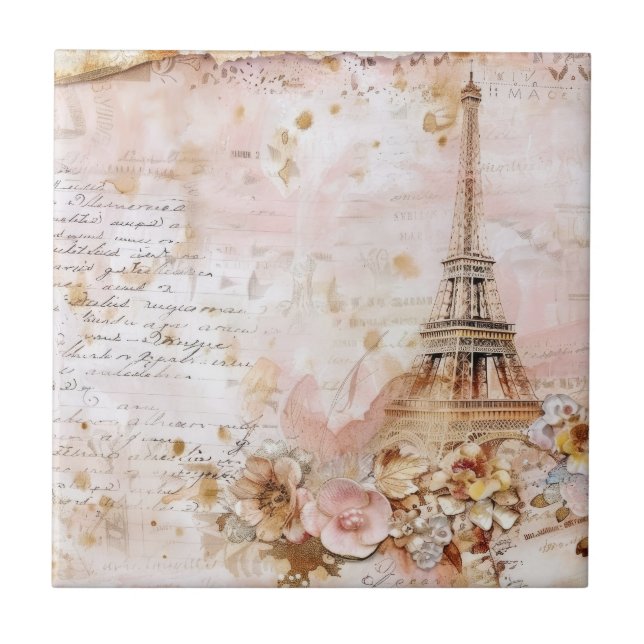 Paris Eiffel Tower Tile (Front)