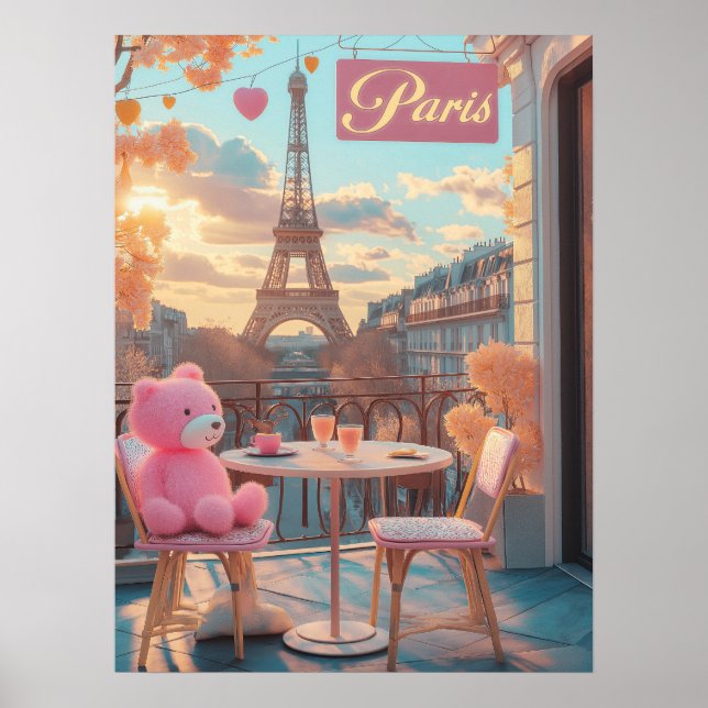 Paris - Eiffel Tower Travel  Poster (Front)