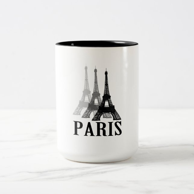 Paris Eiffel Tower Two-Tone Coffee Mug (Center)