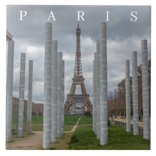 Paris Eiffel Tower view ceramic tile