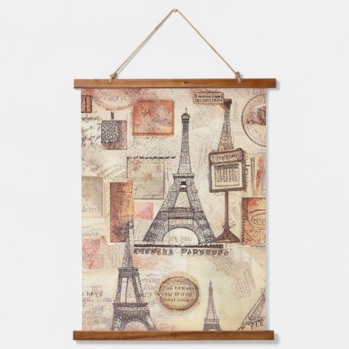Paris Eiffel Tower Vintage Antique Hanging Tapestry