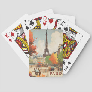 Paris Eiffel Tower Vintage Game Night Poker Cards