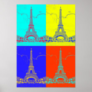 Paris - Eiffel Tower - Vintage Inspired Art Poster