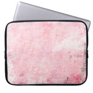 Paris eiffel tower vintage pigeons laptop sleeve