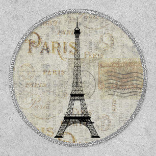 Paris Eiffel Tower Vintage Postcard Patch