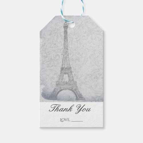 Paris Eiffel Tower Vintage Wedding Chic Favor Gift Tags