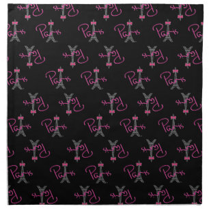 Paris Eiffel Tower with Pink Bow Cloth Napkin